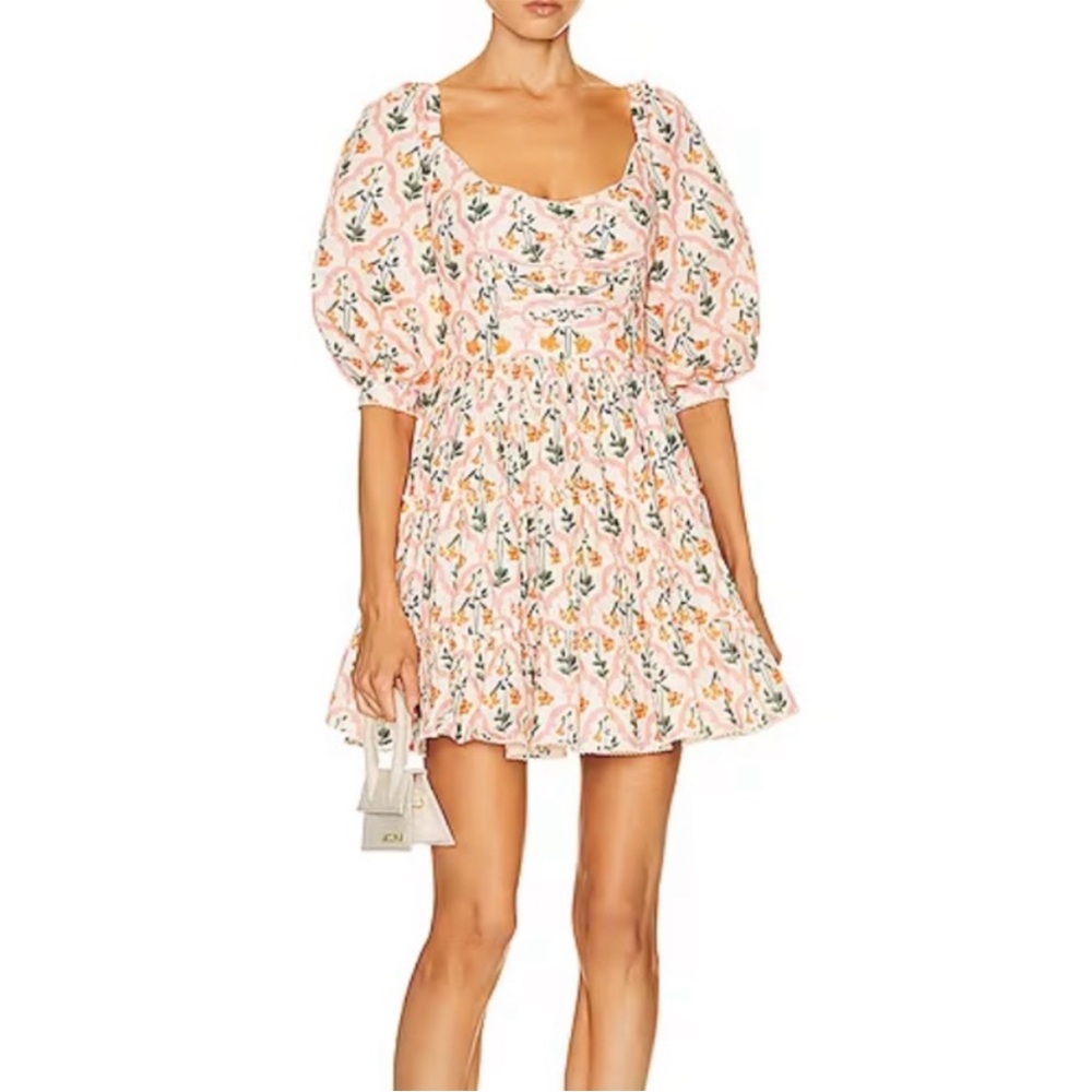 Agua by Agua Bendita Floral Puff Sleeve Dress